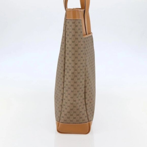 GUCCI Micro GG Supreme Tote Bag PVC Beige Gold - Picture 3 of 16